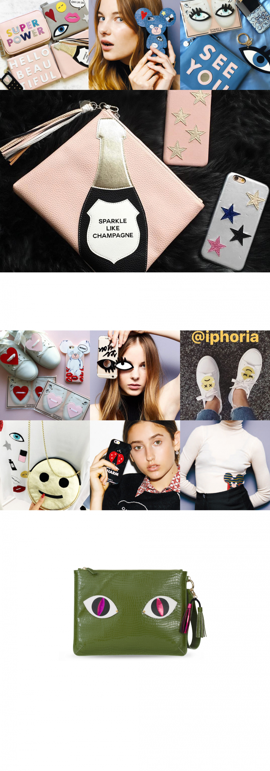 아이포리아(IPHORIA) [IPHORIA]Clutch Green Snake