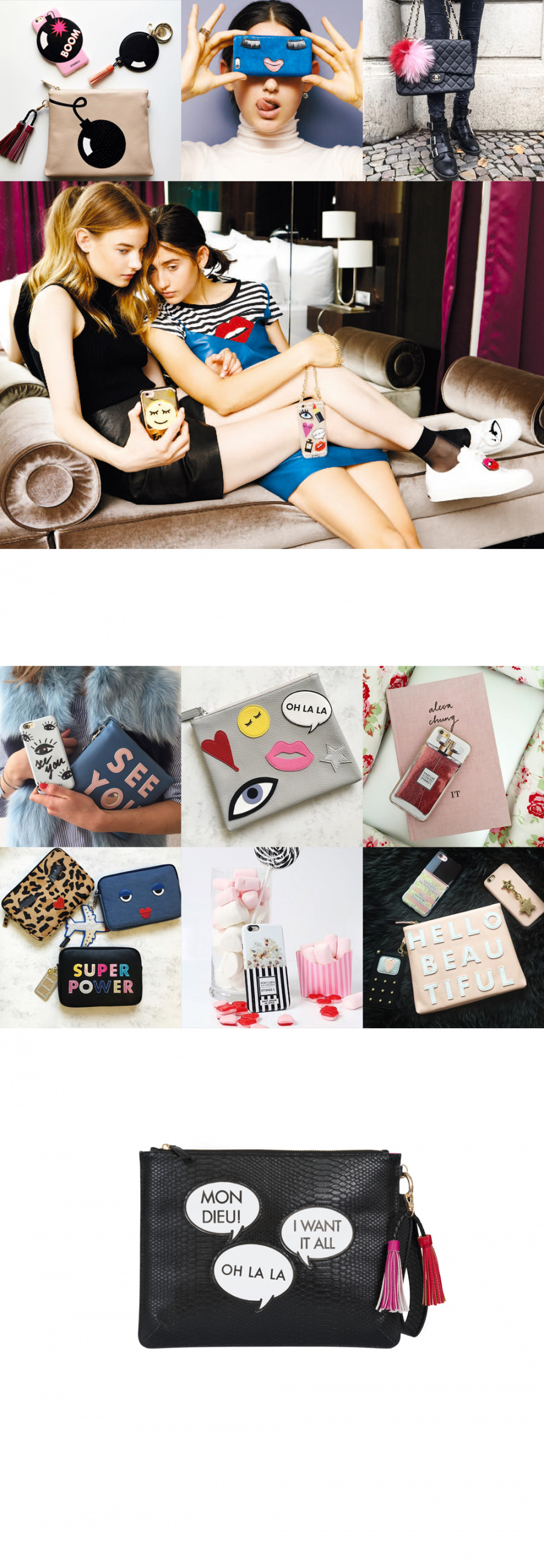 아이포리아(IPHORIA) [IPHORIA]Clutch Black Statement