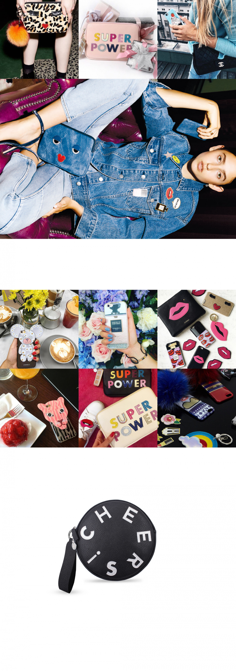 아이포리아(IPHORIA) [IPHORIA]Round Micro Shoulder Bag Cheers