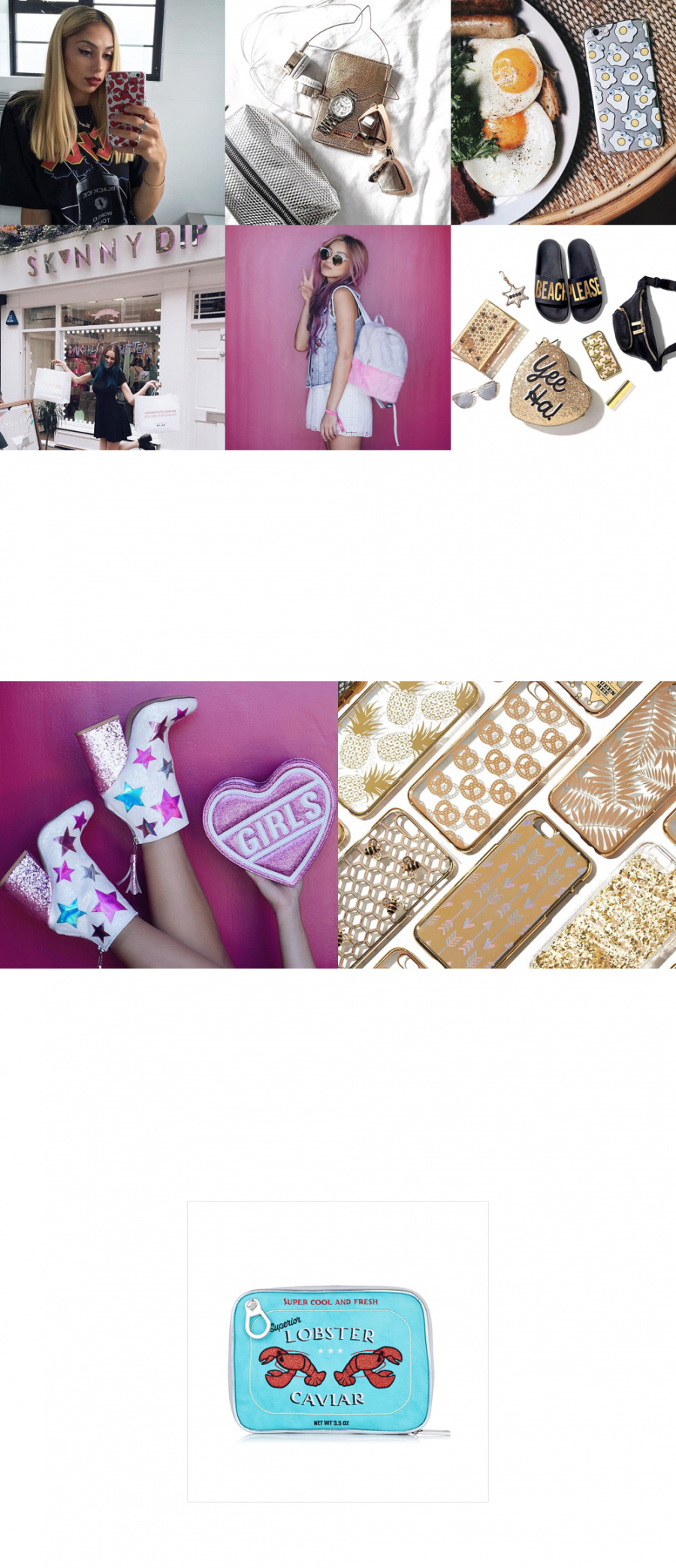 스키니딥(SKINNY DIP) LOBSTER CAVIAR CLUTCH