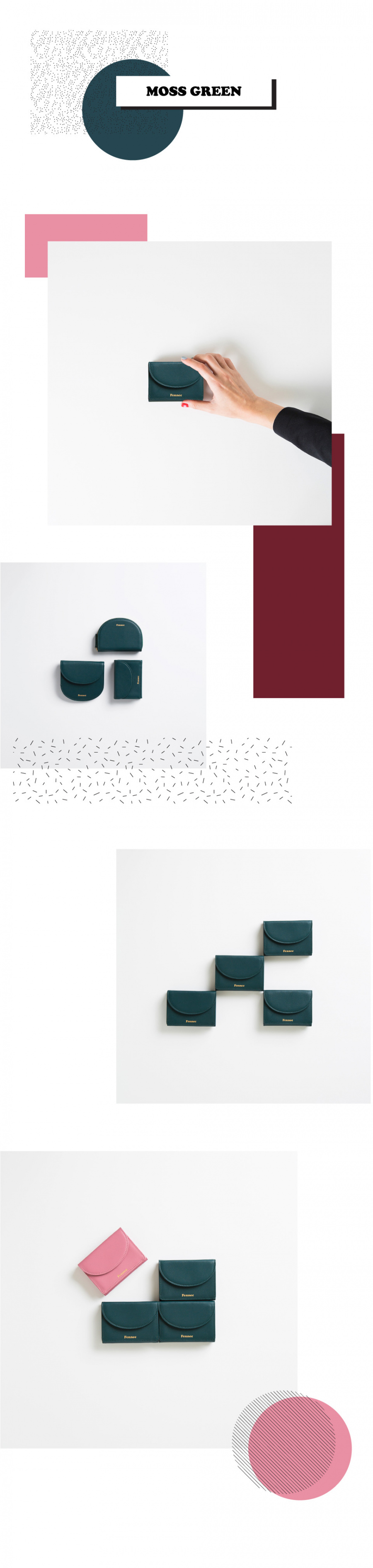 페넥(FENNEC) Fennec Halfmoon Mini Wallet 004 Moss Green