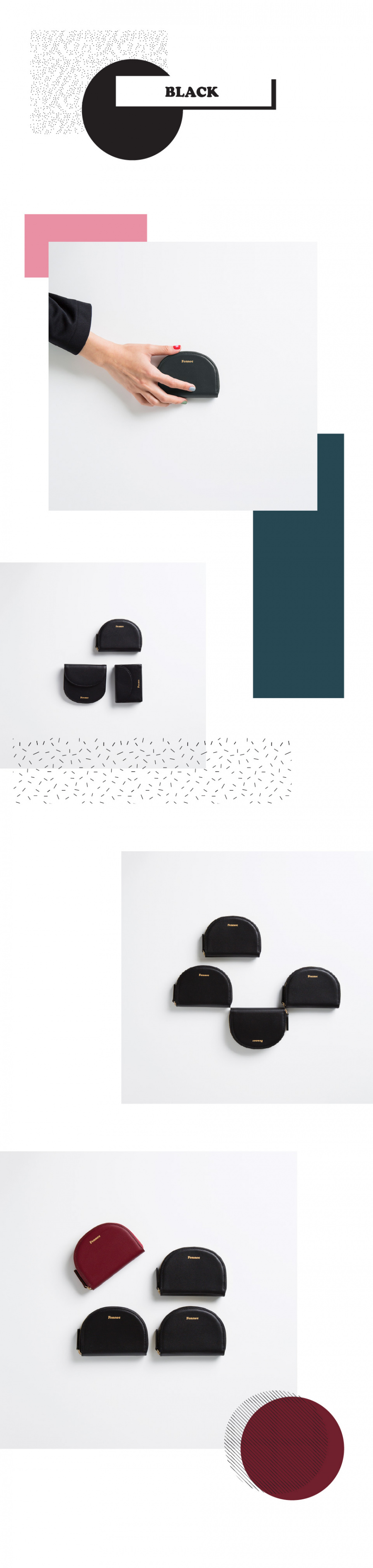 페넥(FENNEC) Halfmoon Pocket 001 Black