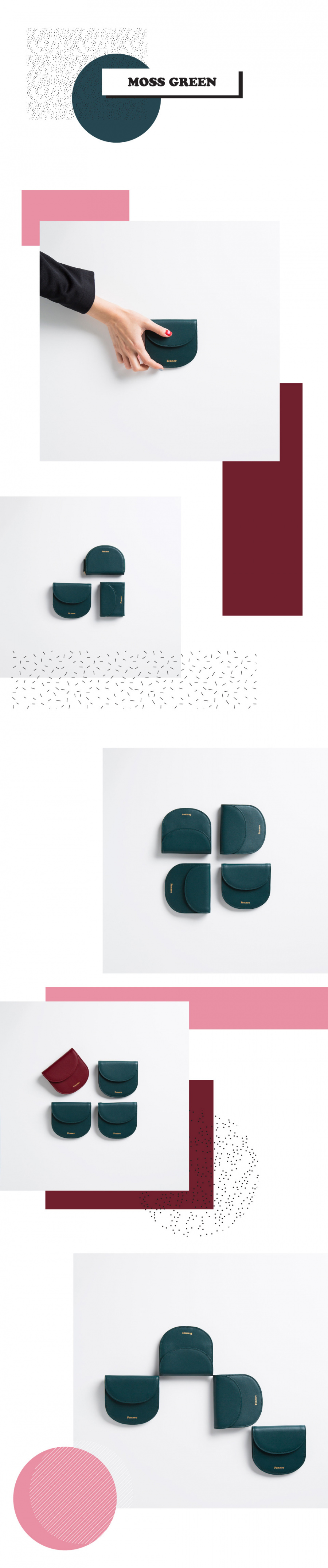 페넥(FENNEC) Fennec Halfmoon Wallet 004 Moss Green