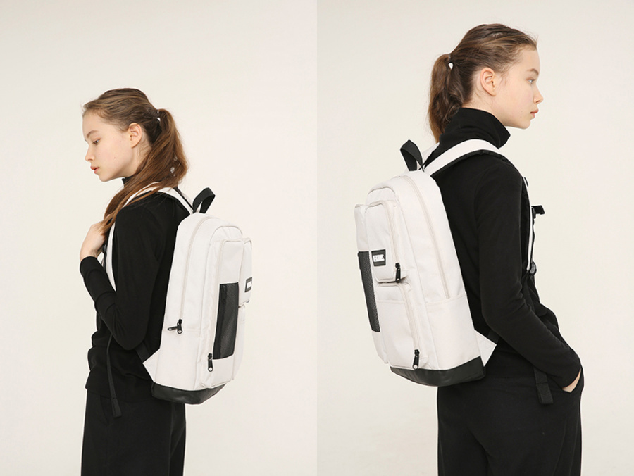 네이키드니스(NEIKIDNIS) MESH SQUARE BACKPACK / IVORY
