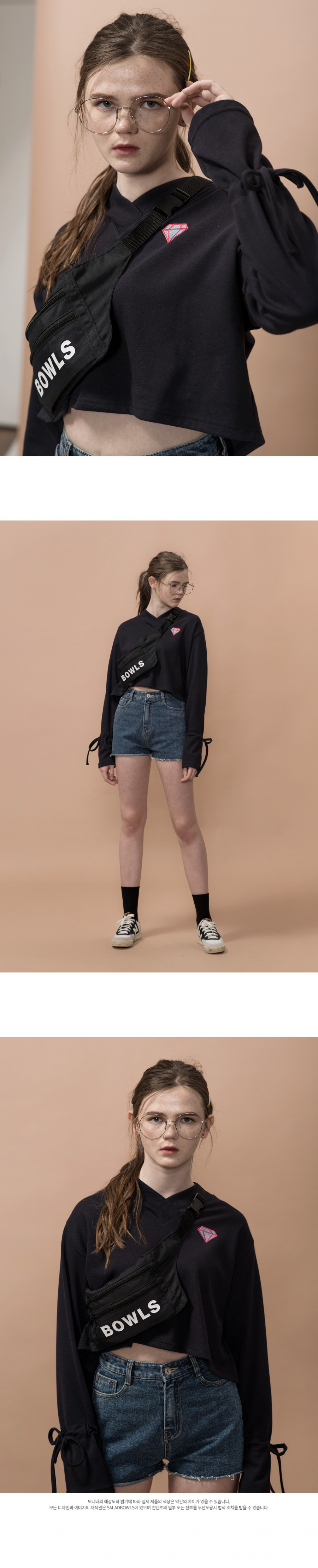 샐러드볼(SALAD BOWLS) 18 웨이스트 백 [블랙]