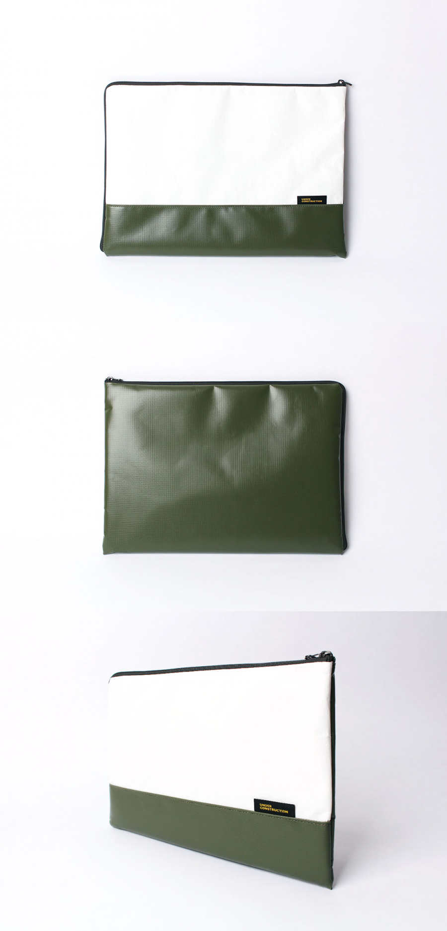 언더 컨스트(UNDER CONST.) 노트북파우치 카키