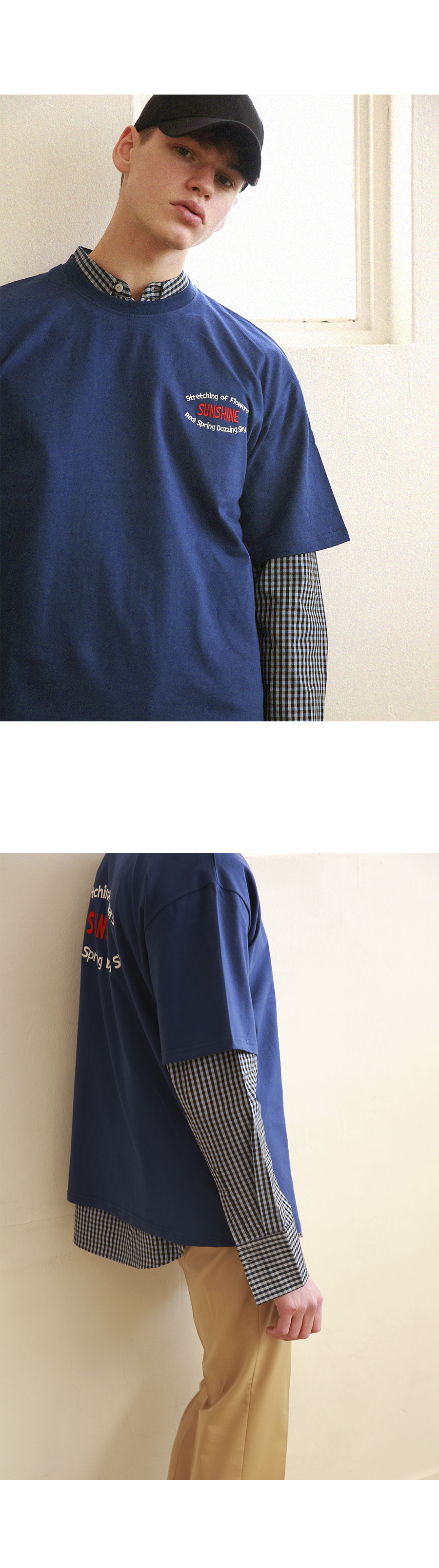 어패럴싯(APPARELXIT) 유니섹스 오버핏 플라워 티셔츠 블랙