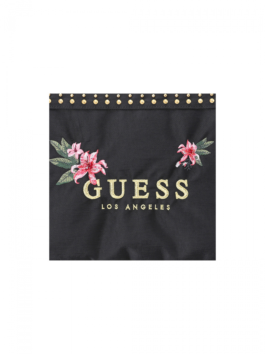 게스(GUESS) 플라워비드 골드자수 클러치