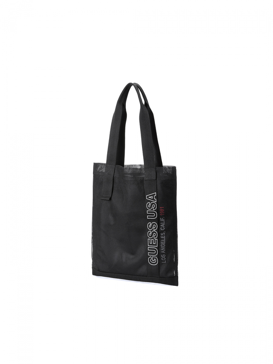 게스(GUESS) 메쉬 프린트 에코백