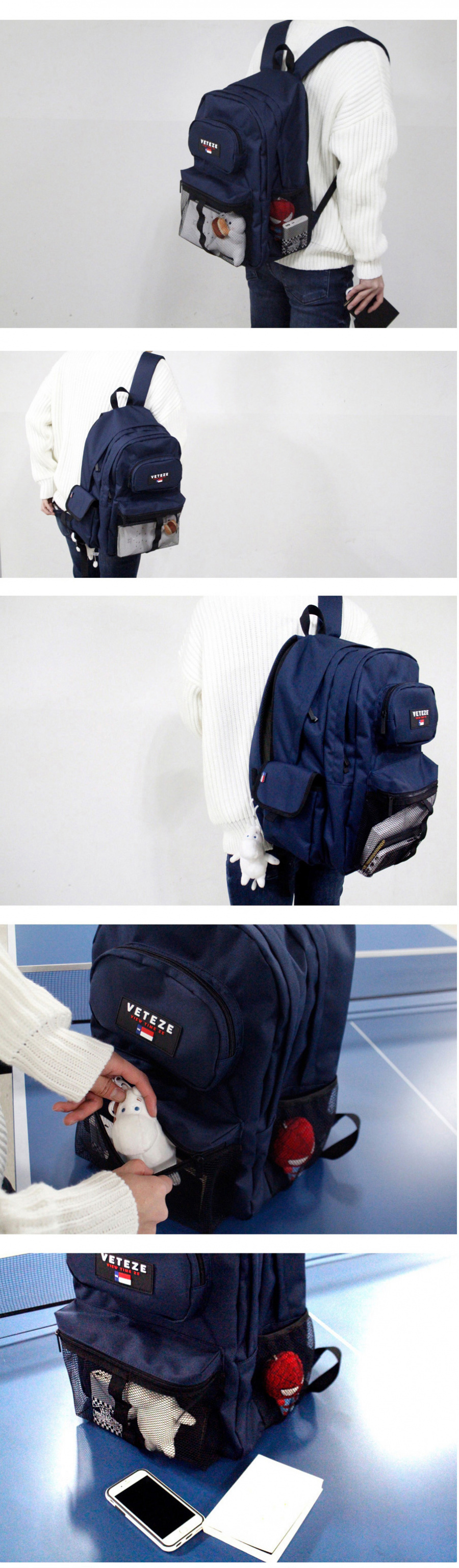 베테제(VETEZE) RETRO SPORT BAG - GN