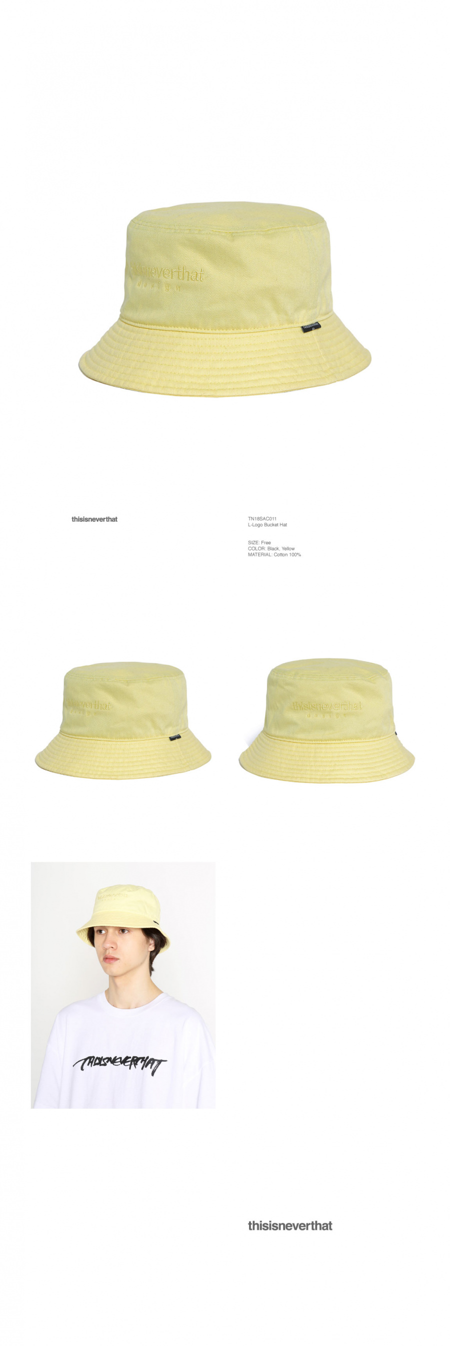 디스이즈네버댓(THISISNEVERTHAT) L-Logo Bucket Yellow