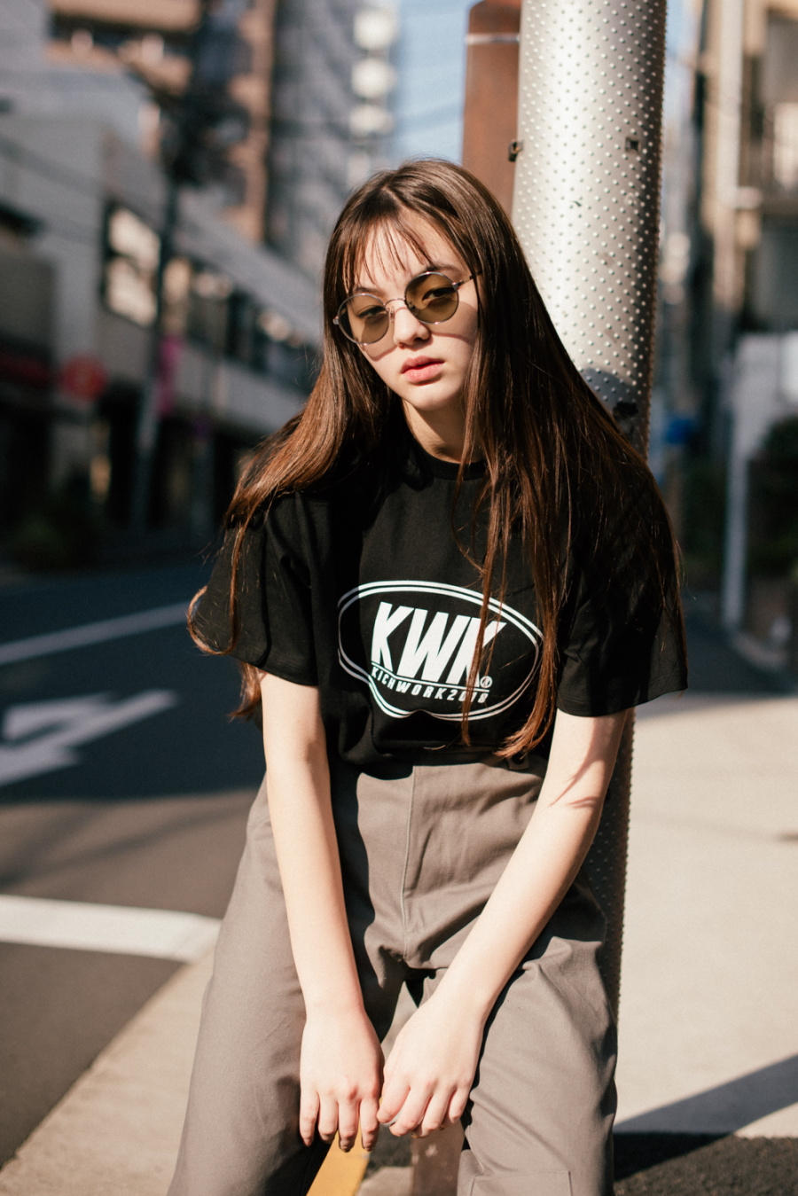 키치워크(KICHWORK) 18 SS KWK Logo T_Black