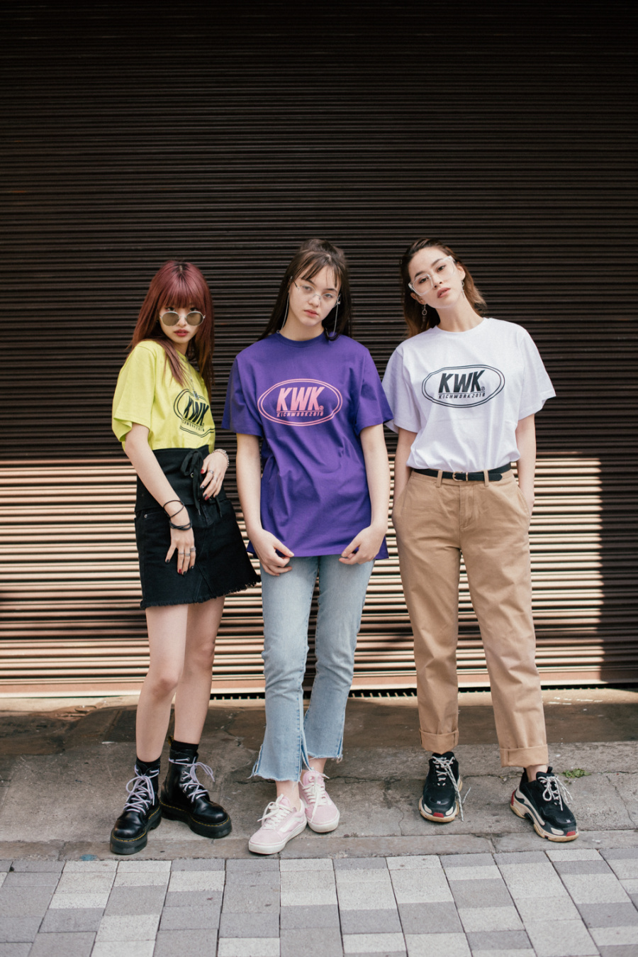 키치워크(KICHWORK) 18 SS KWK Logo T_Neon [NCT 마크 착용]