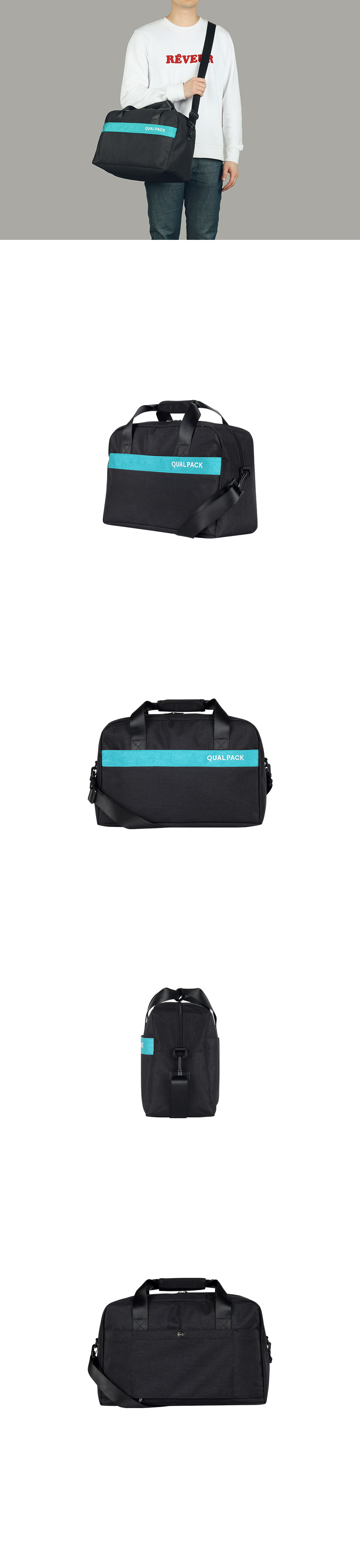 퀄팩(QUALPACK) 퀄팩 여행용 보스턴백 QB4001 블루그린