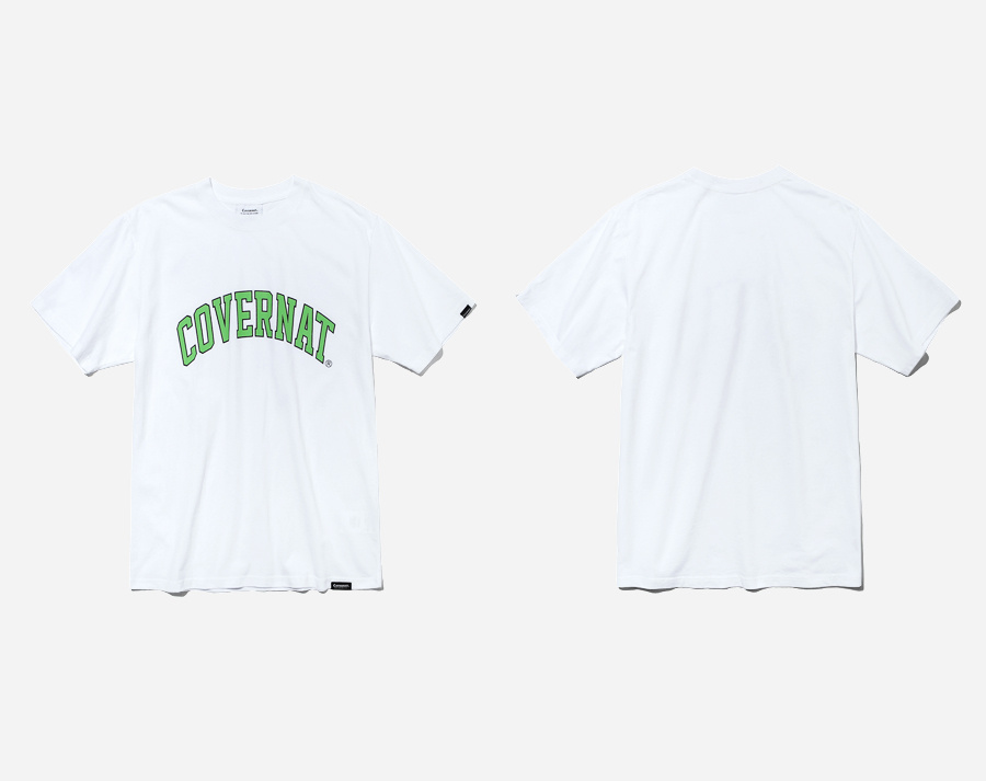 커버낫(COVERNAT) S/S ARCH LOGO TEE WHITE/GREEN