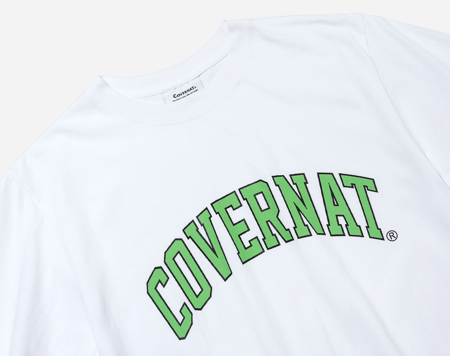 커버낫(COVERNAT) S/S ARCH LOGO TEE WHITE/GREEN