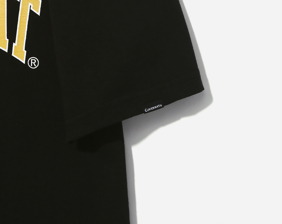 커버낫(COVERNAT) S/S ARCH LOGO TEE BLACK / YELLOW