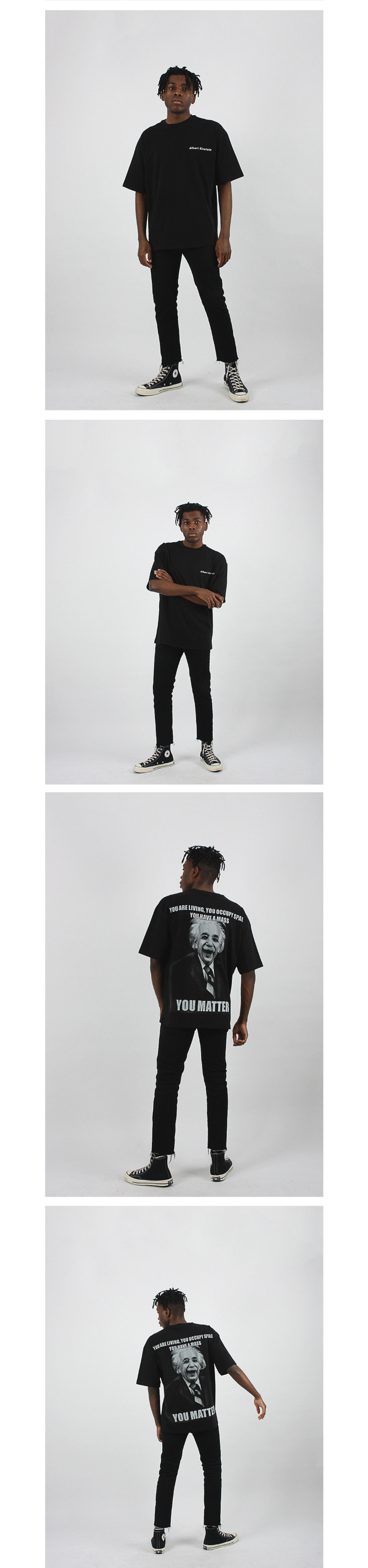 꼼파뇨(COMPAGNO) [16수] 헤비 오버핏 알버트 매러 반팔 블랙