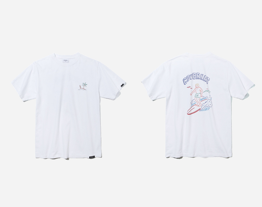 커버낫(COVERNAT) S/S SURFER MAN TEE WHITE