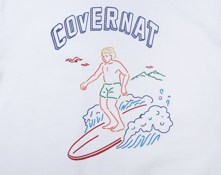 커버낫(COVERNAT) S/S SURFER MAN TEE WHITE