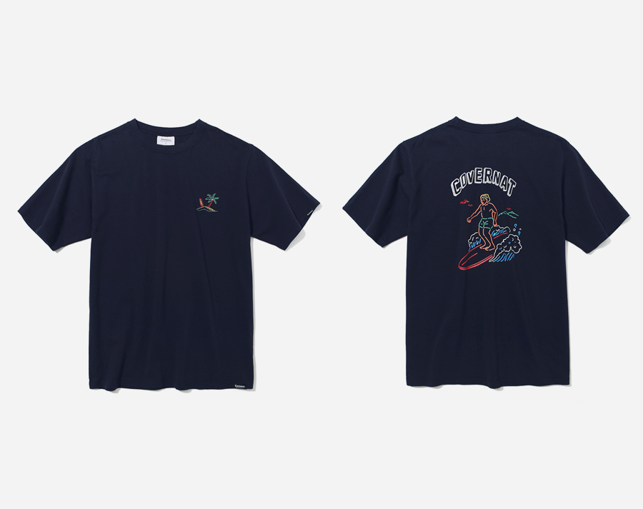 커버낫(COVERNAT) S/S SURFER MAN TEE NAVY