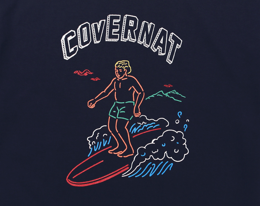 커버낫(COVERNAT) S/S SURFER MAN TEE NAVY