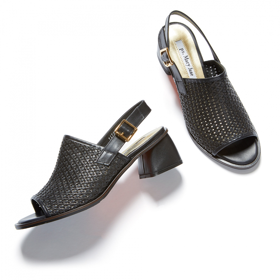 피에스메리제인(PSMARYJANE) 7025 weaving sandal black
