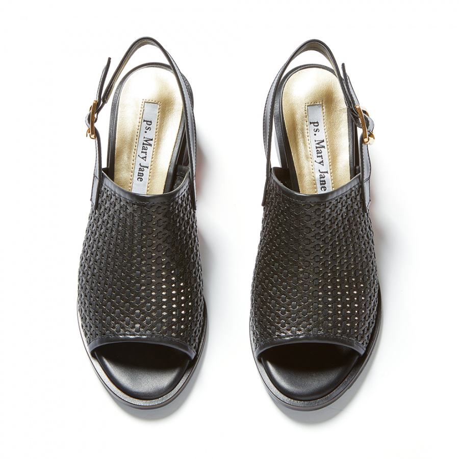 피에스메리제인(PSMARYJANE) 7025 weaving sandal black