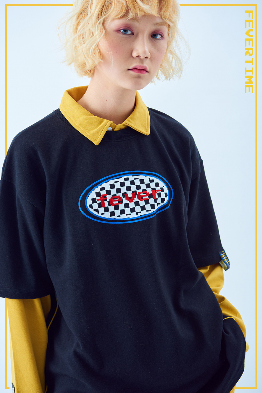 피버타임(FEVERTIME) 2018 FEVER 체커 티셔츠 [5COLOR]