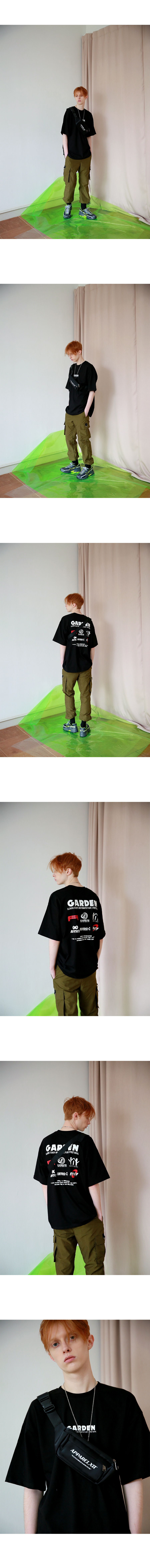 어패럴싯(APPARELXIT) 유니섹스 가든 로고 티셔츠 퍼플