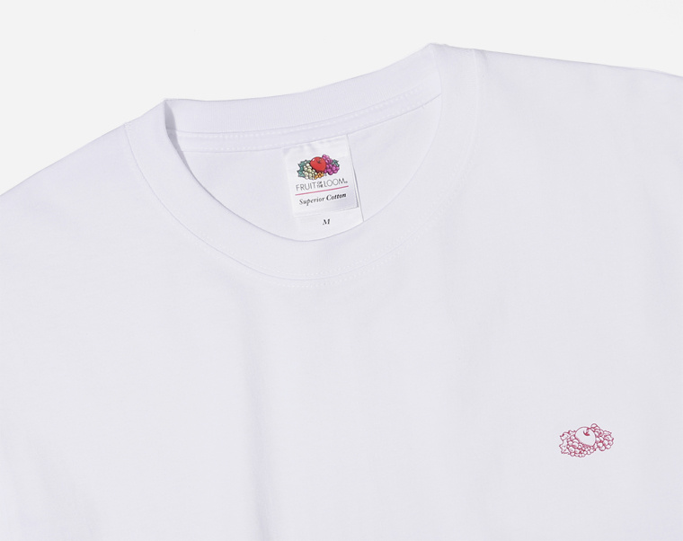 프룻오브더룸(FRUIT OF THE LOOM) [Asian fit] 210g OVAL LOGO T-SHIRTS WHITE