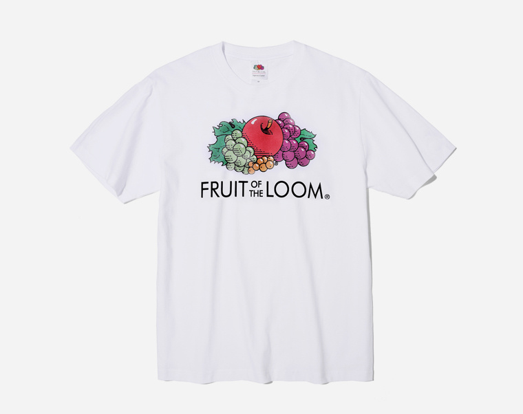 프룻오브더룸(FRUIT OF THE LOOM) [Asian fit] 210g FRUIT LOGO T-SHIRTS WHITE