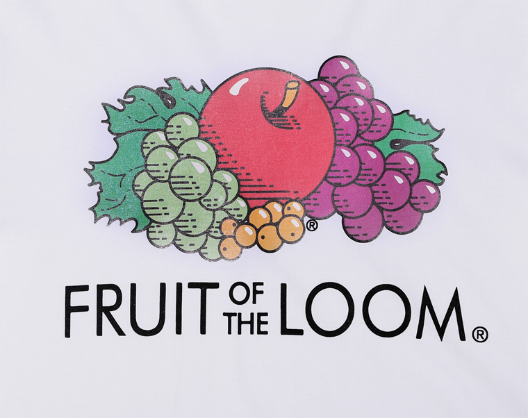 프룻오브더룸(FRUIT OF THE LOOM) [Asian fit] 210g FRUIT LOGO T-SHIRTS WHITE
