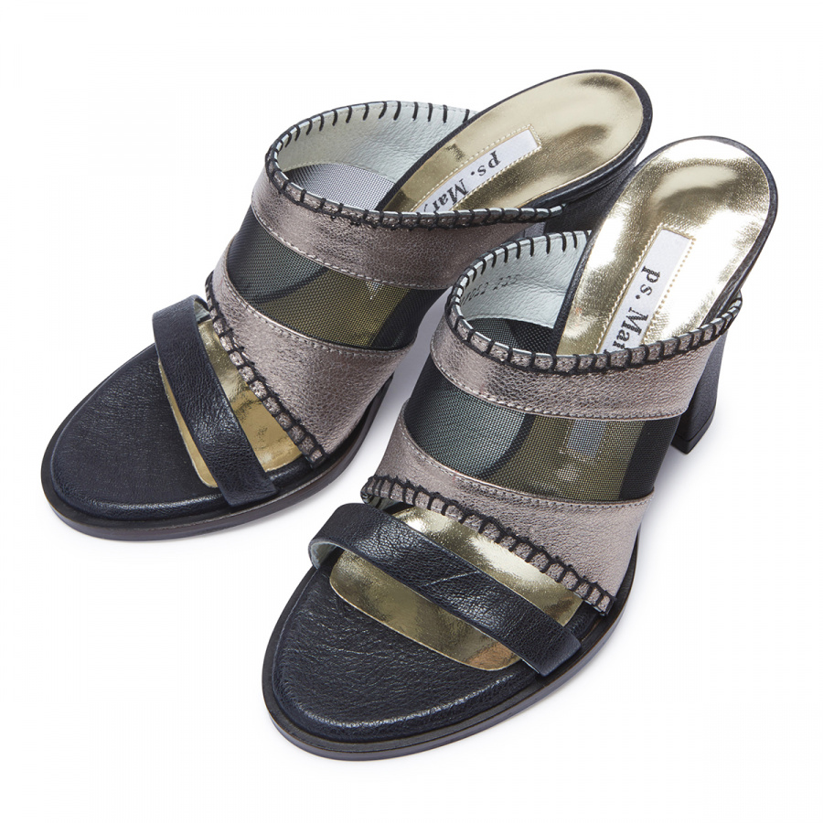 피에스메리제인(PSMARYJANE) 7053 Mesh mule shine black