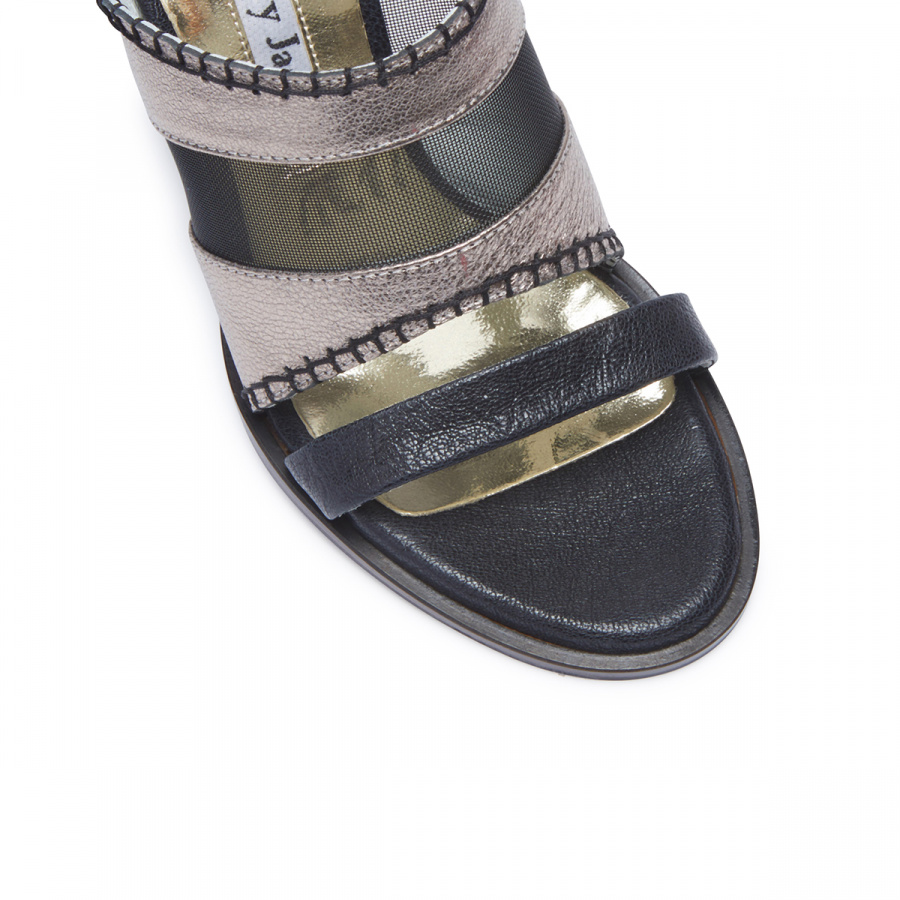 피에스메리제인(PSMARYJANE) 7053 Mesh mule shine black