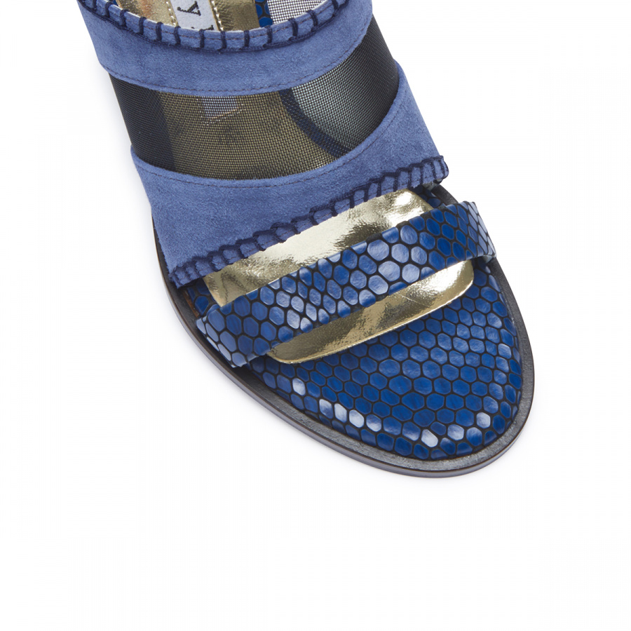 피에스메리제인(PSMARYJANE) 7053 Mesh mule blue