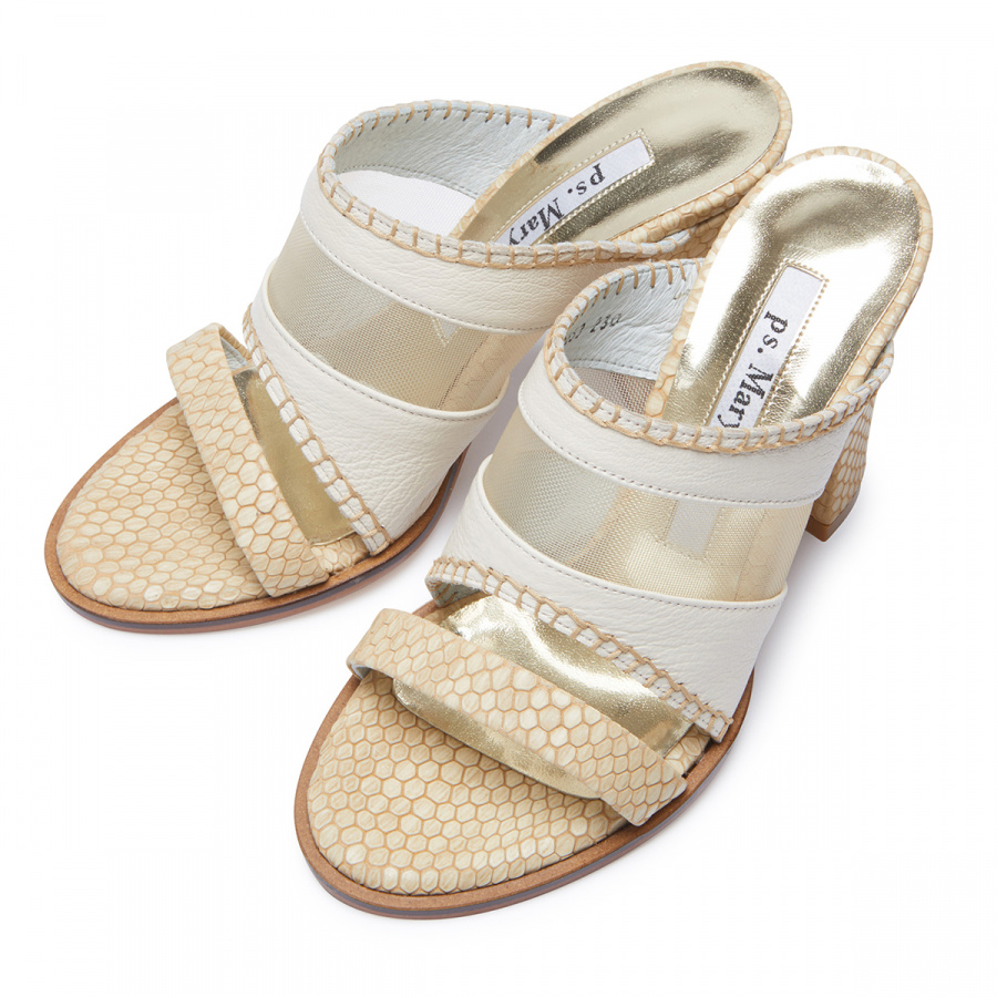 피에스메리제인(PSMARYJANE) 7053 Mesh mule cream