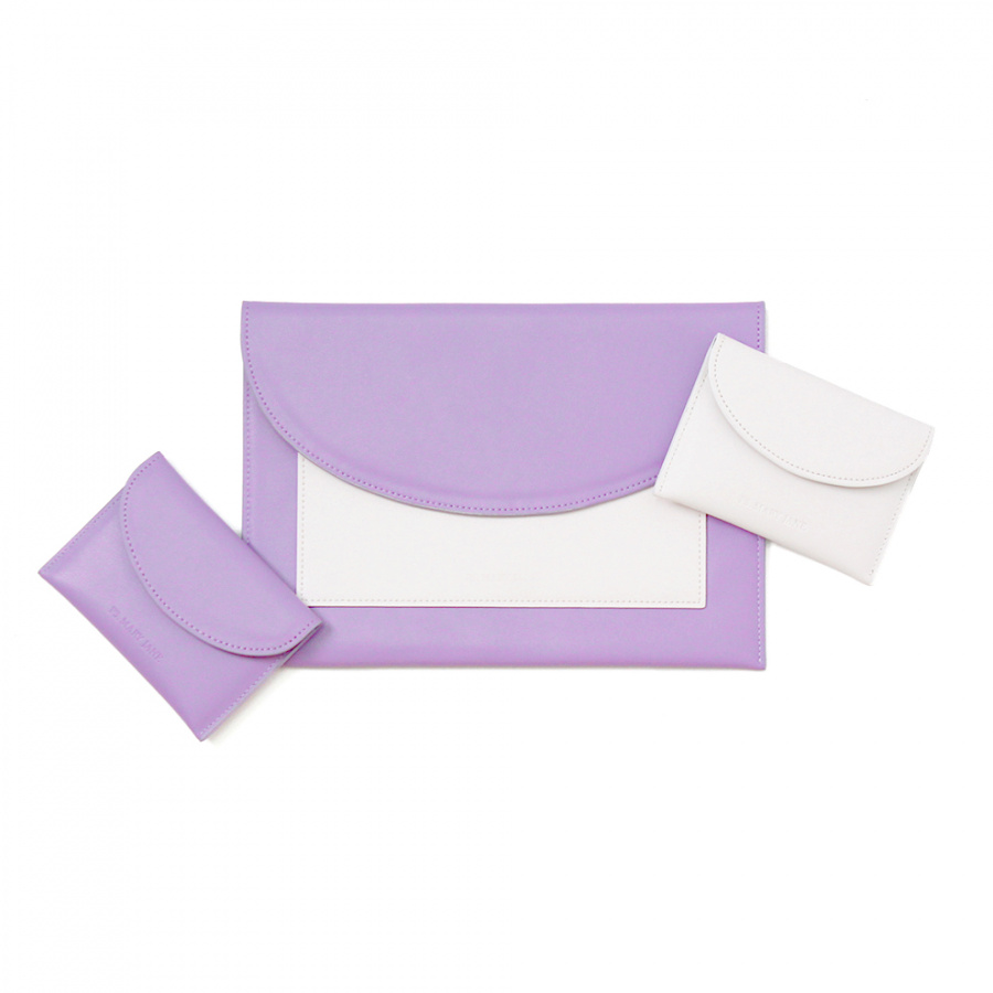 피에스메리제인(PSMARYJANE) 18A001 포켓 클러치 Lavender+1카드케이스(7colors)