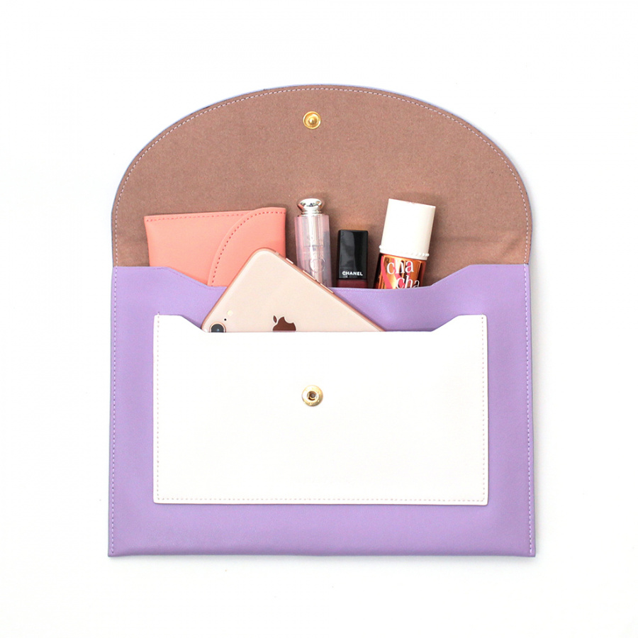 피에스메리제인(PSMARYJANE) 18A001 포켓 클러치 Lavender+1카드케이스(7colors)