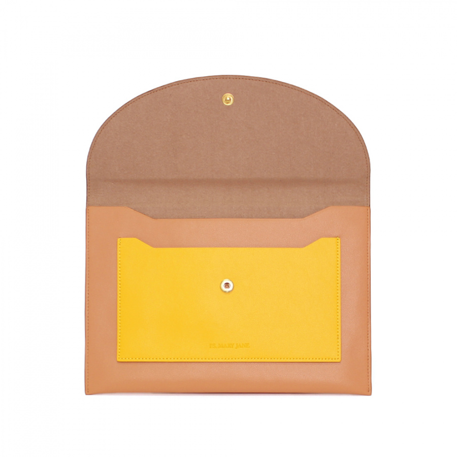 피에스메리제인(PSMARYJANE) 18A001 포켓 클러치 Milk camel+1카드케이스(7colors)