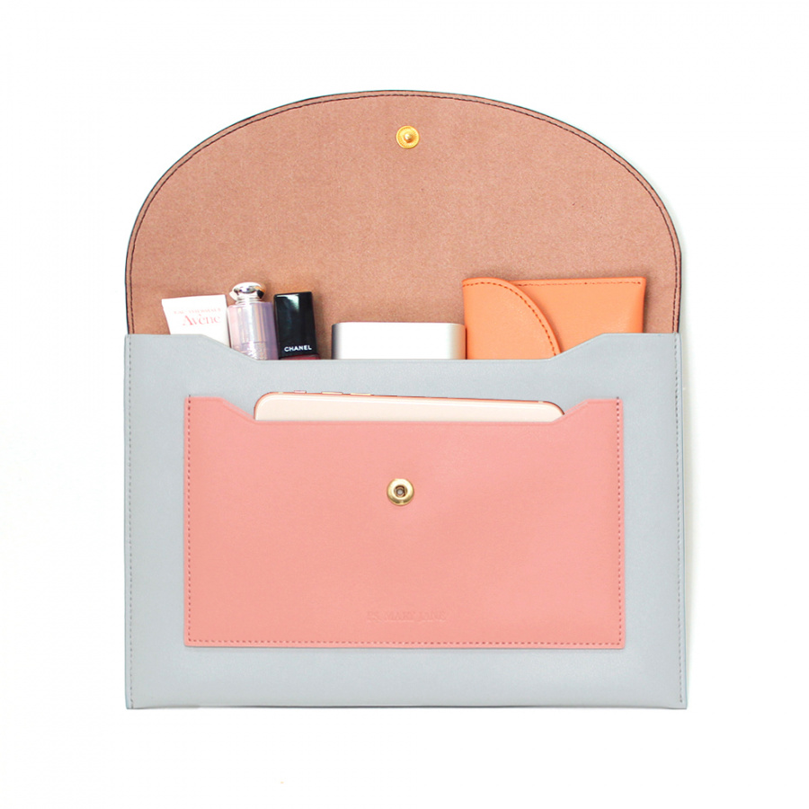 피에스메리제인(PSMARYJANE) 18A001 포켓 클러치 Gray+1카드케이스(7colors)