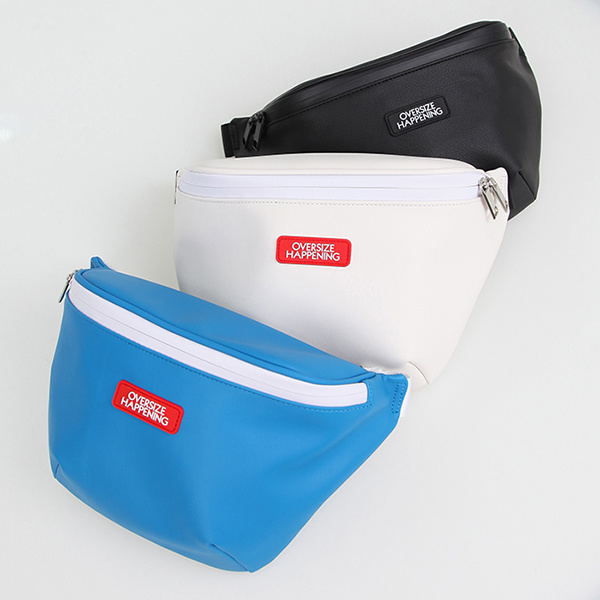 오버사이즈해프닝(OVERSIZE HAPPENING) 로고 벨트 백 블루