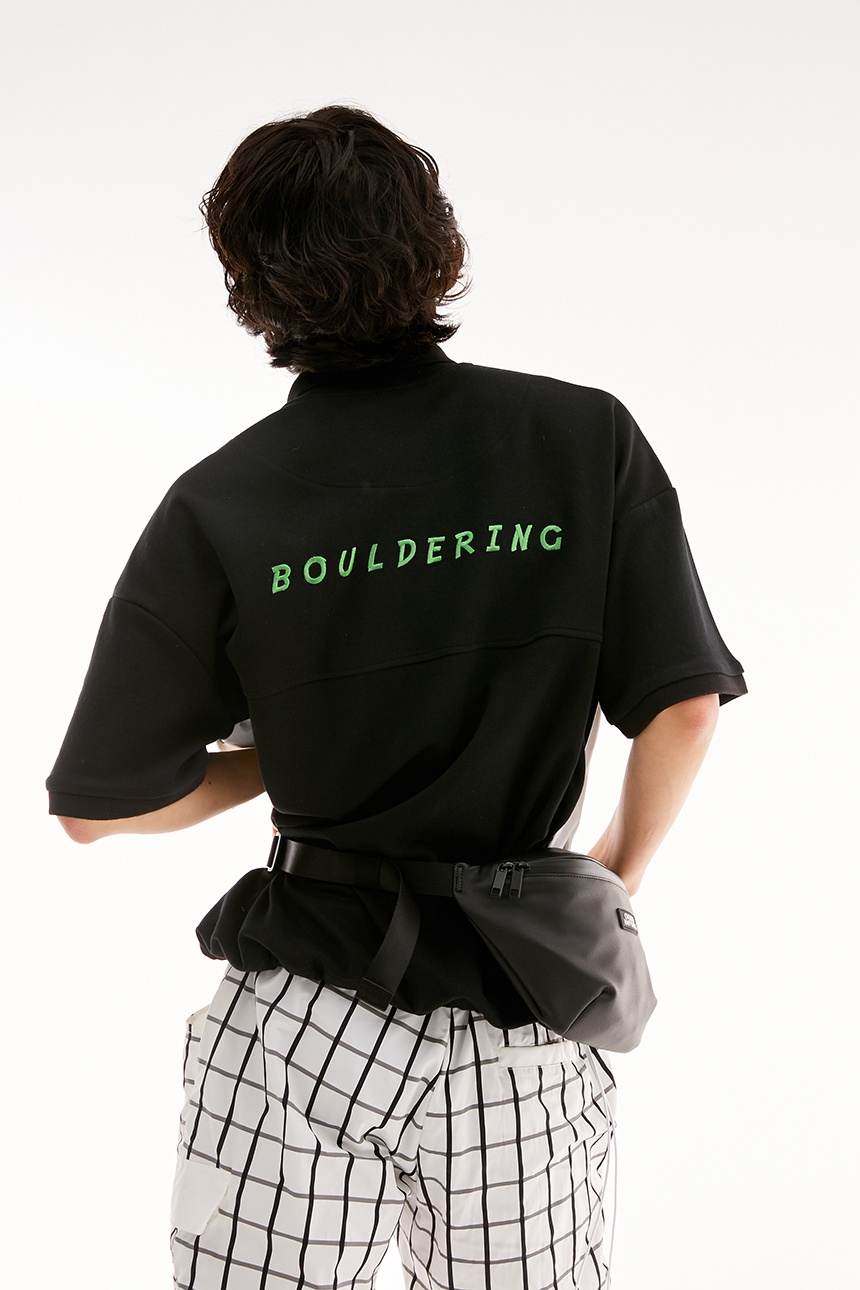 오버사이즈해프닝(OVERSIZE HAPPENING) 로고 벨트 백 블랙