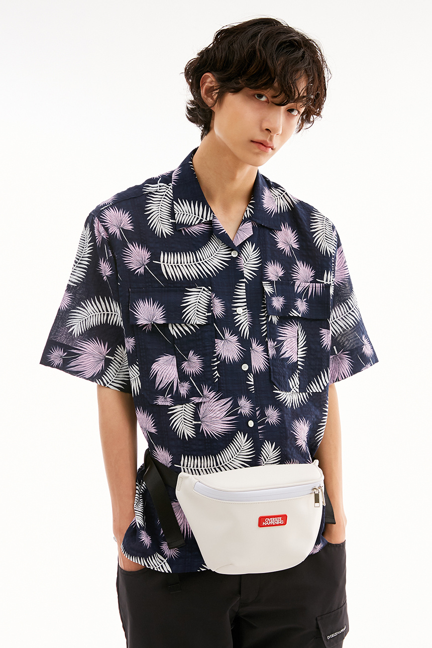 오버사이즈해프닝(OVERSIZE HAPPENING) 로고 벨트 백 블랙