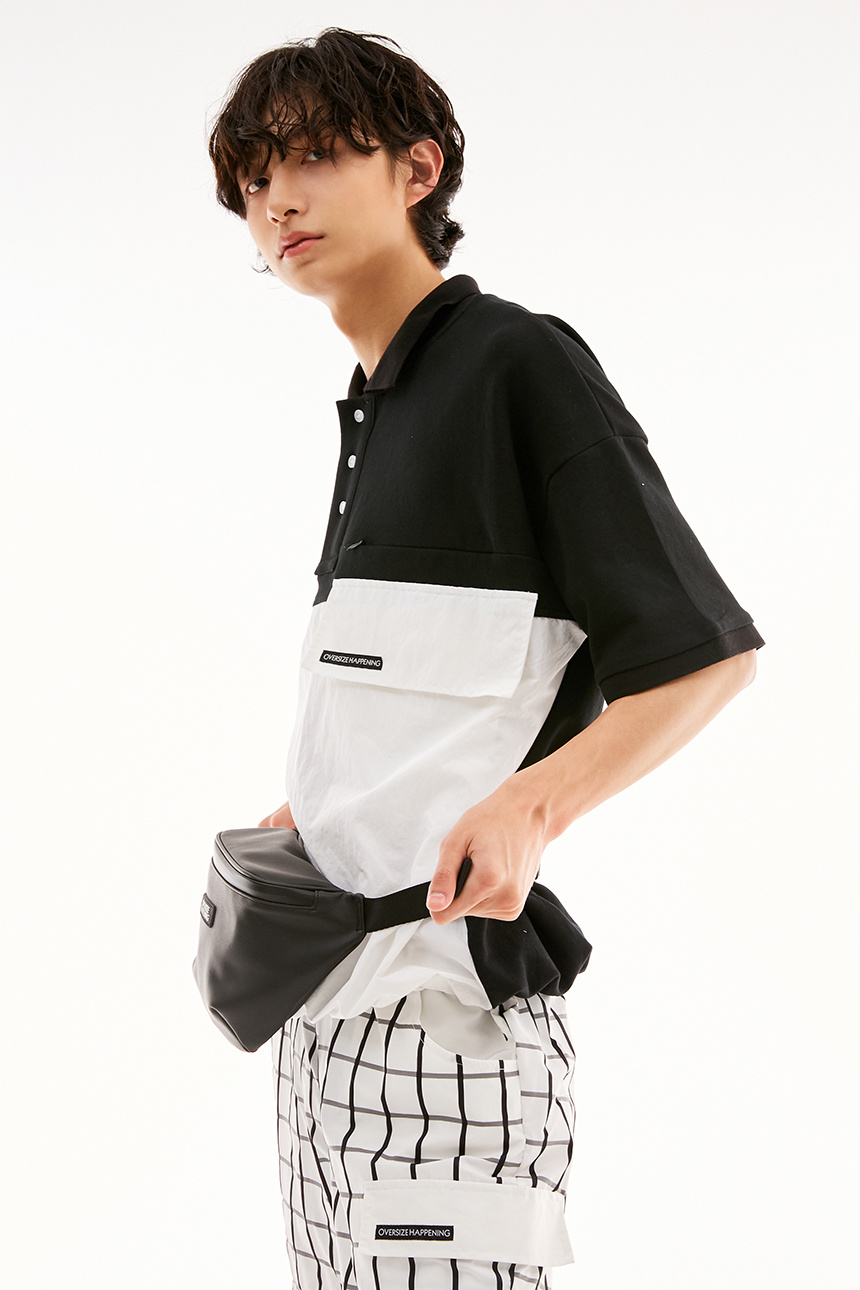 오버사이즈해프닝(OVERSIZE HAPPENING) 로고 벨트 백 블루