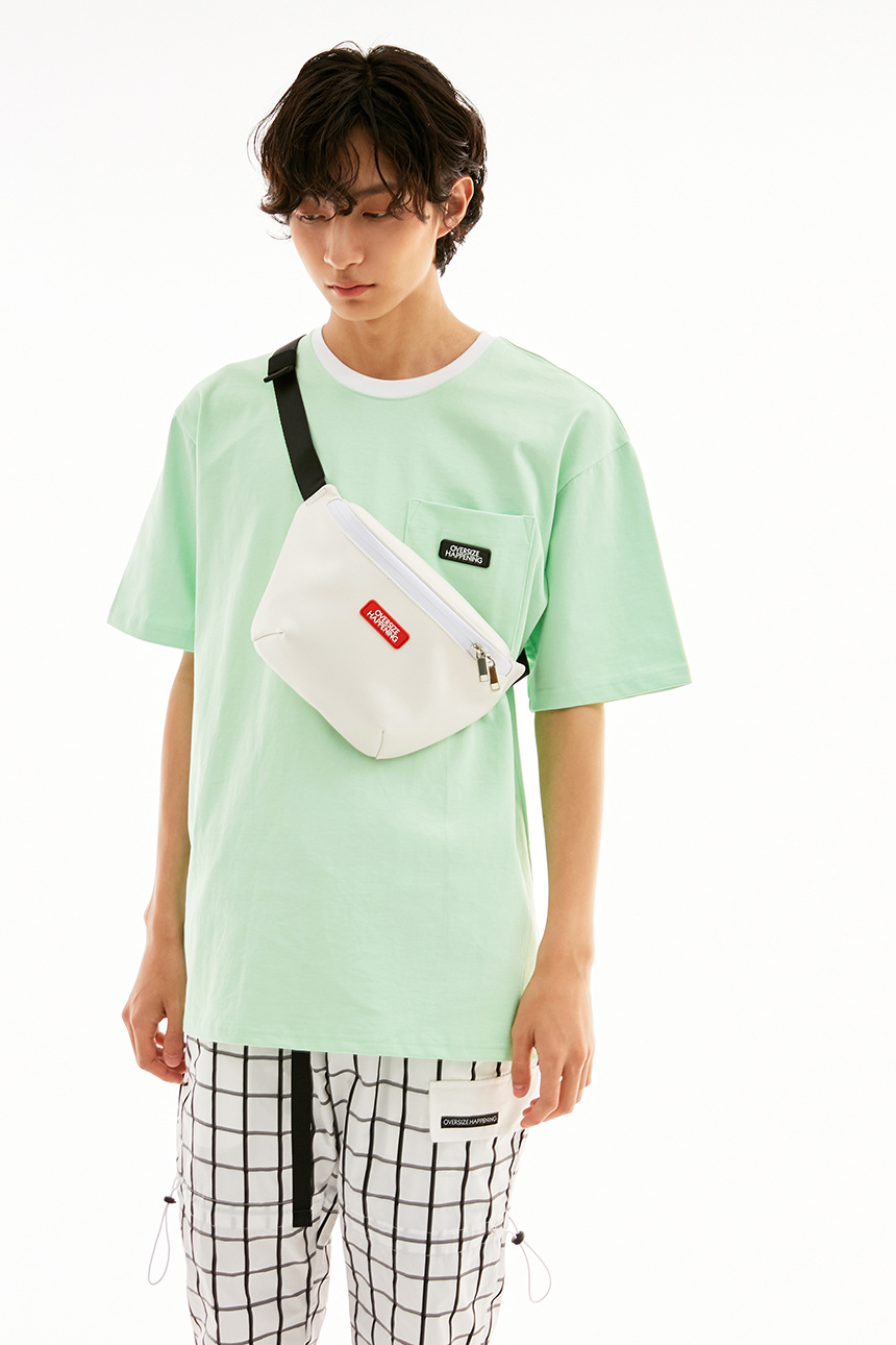 오버사이즈해프닝(OVERSIZE HAPPENING) 로고 벨트 백 블루