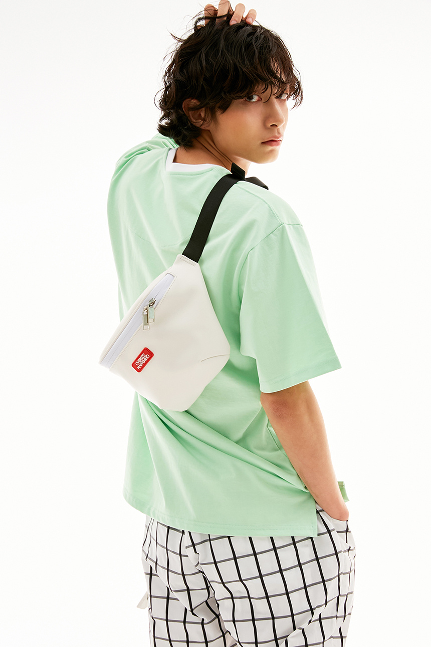 오버사이즈해프닝(OVERSIZE HAPPENING) 로고 벨트 백 블루