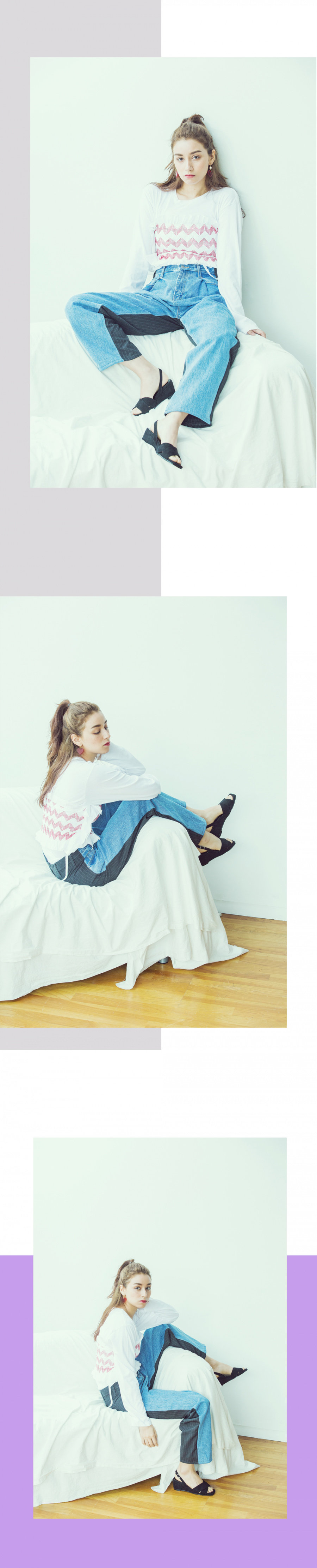 디토레(DITOLE) 블랙스웨이드 엑스스트랩  웨지샌들