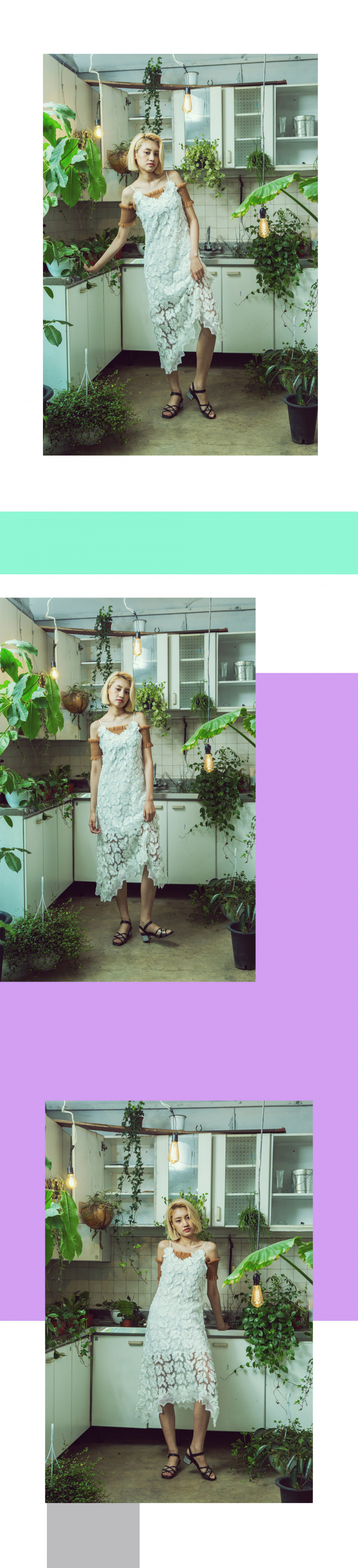 디토레(DITOLE) 블랙 가죽 투명 믹스 엑스스트랩 글리터힐 유리구두 노랑