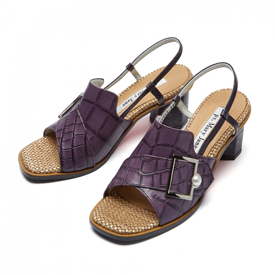 피에스메리제인(PSMARYJANE) PM0011 Buckle Point sandal violet